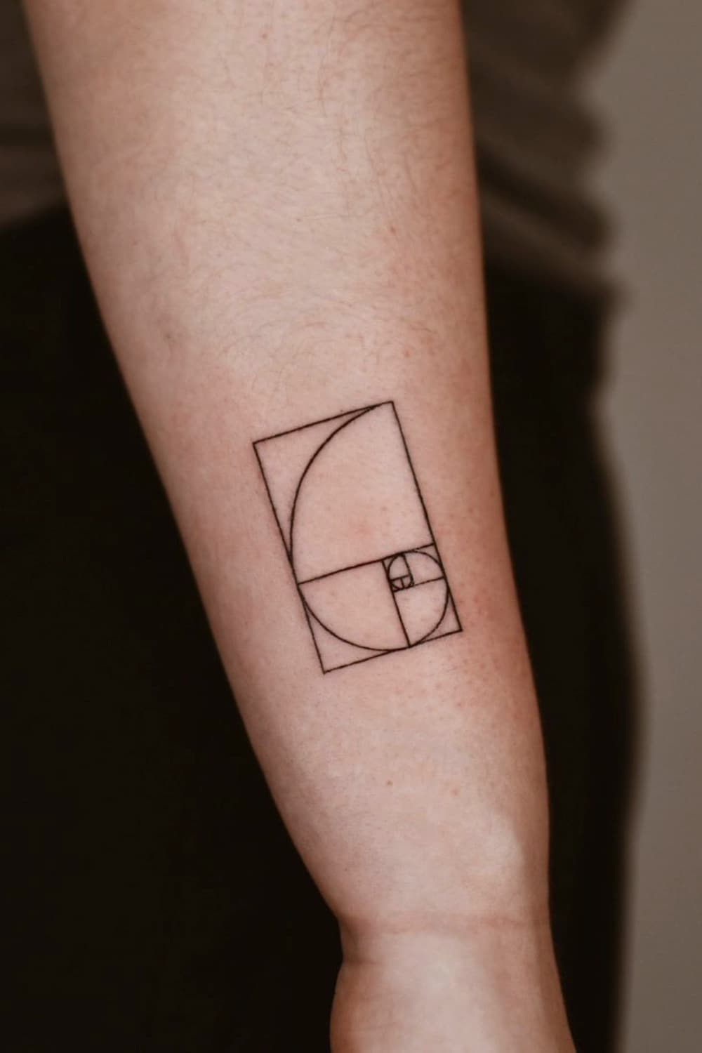 Golden Spiral Tattoo