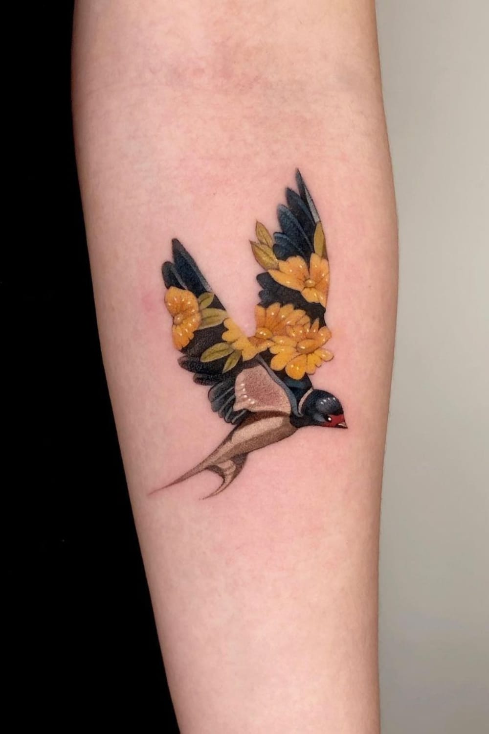 Gorgeous Swallow Tattoo
