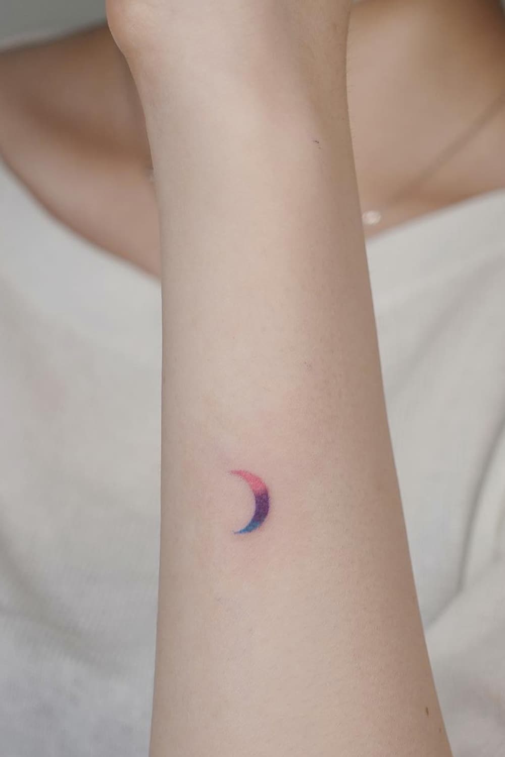 Gradient Moon Tattoo
