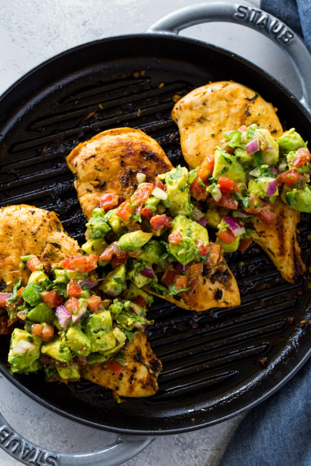 Grilled Chicken with Avocado Salsa