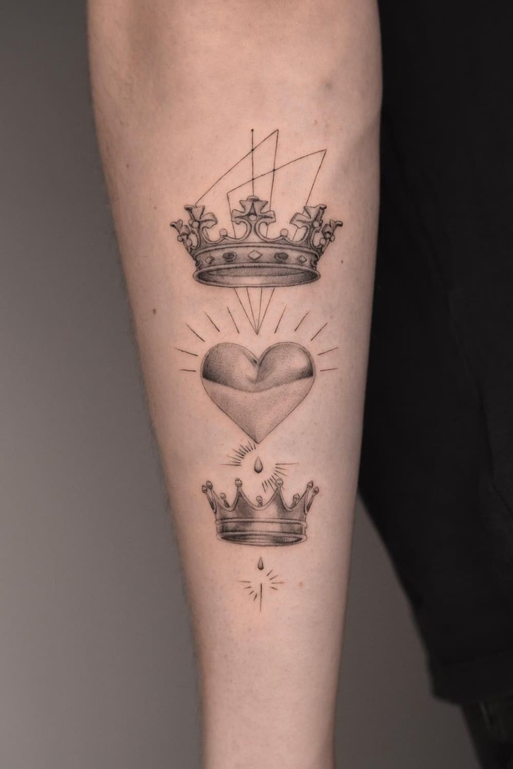 King and Queen Crown Tattoo