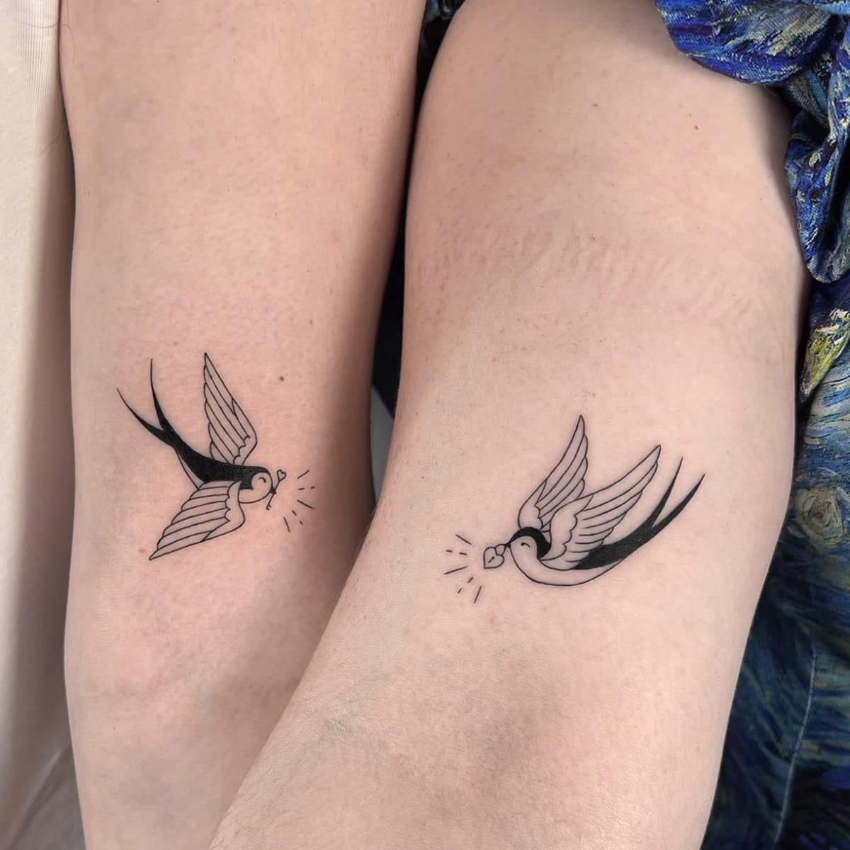 Swallow Couple Tattoo