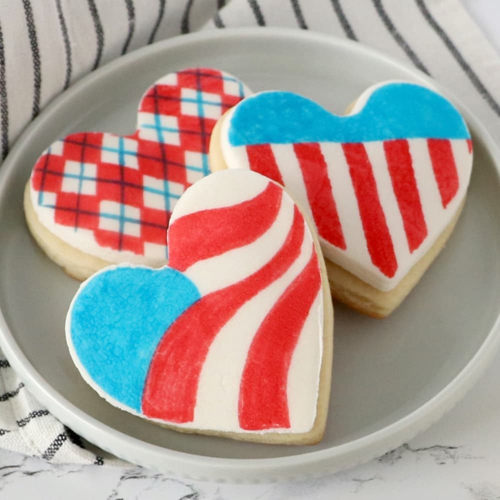 4th of July Heart Cookies