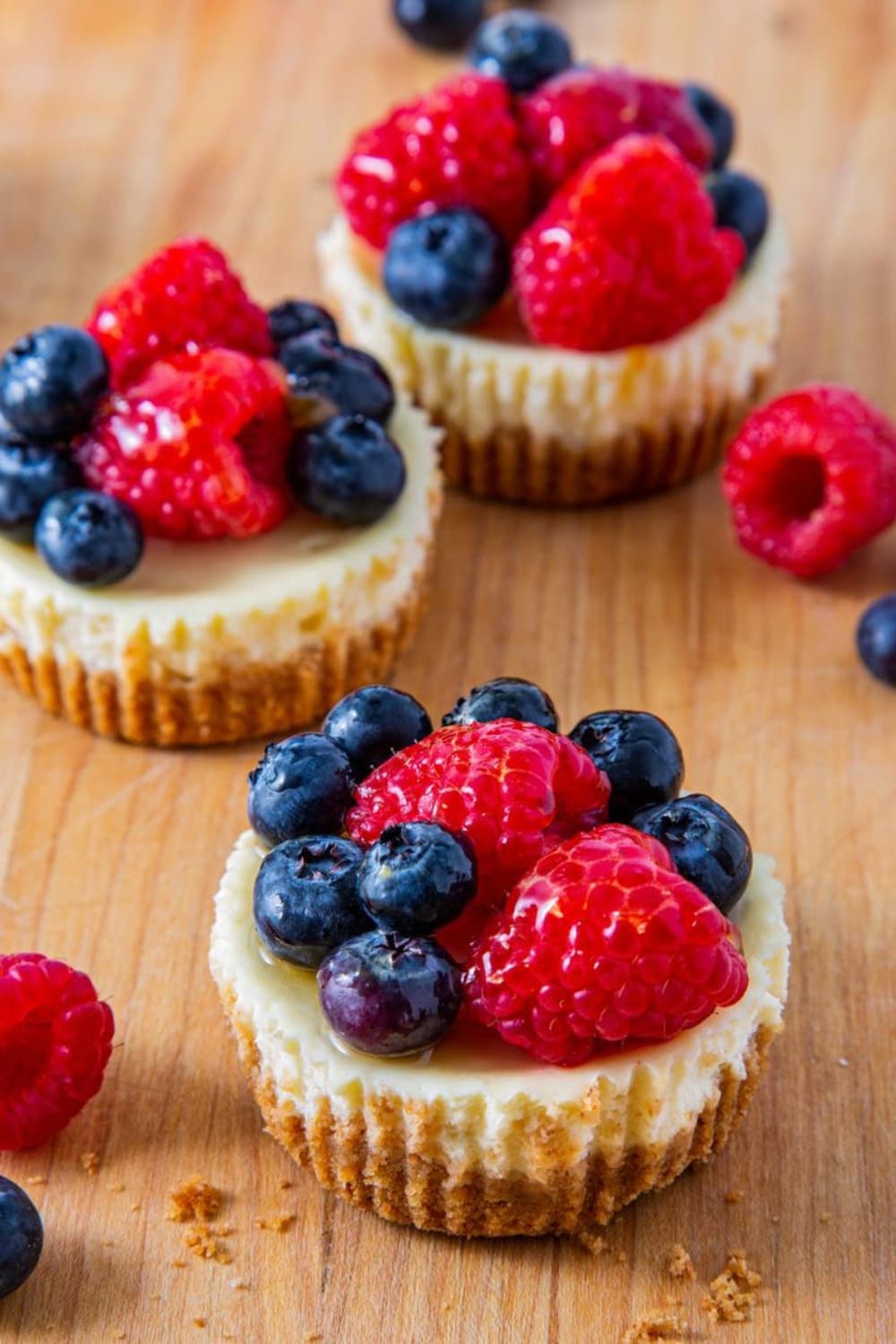 Cheesecake Cupcakes Covered with Fresh Fruit
