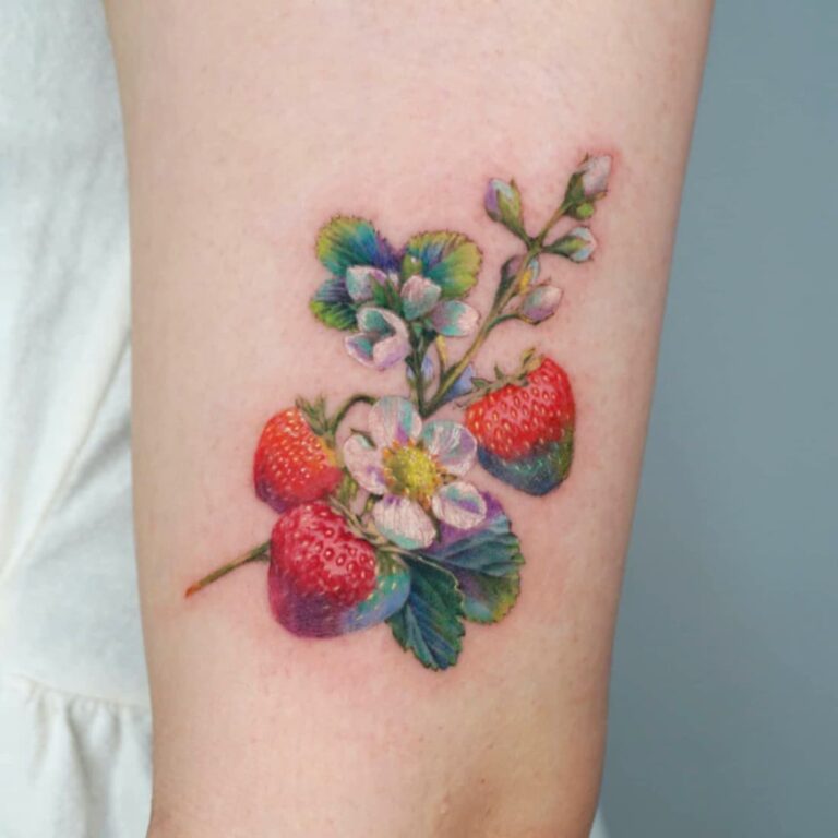 37 Best Strawberry Tattoo Ideas