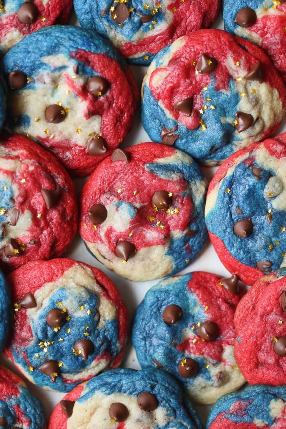 Biscuits patriotiques aux pépites de chocolat