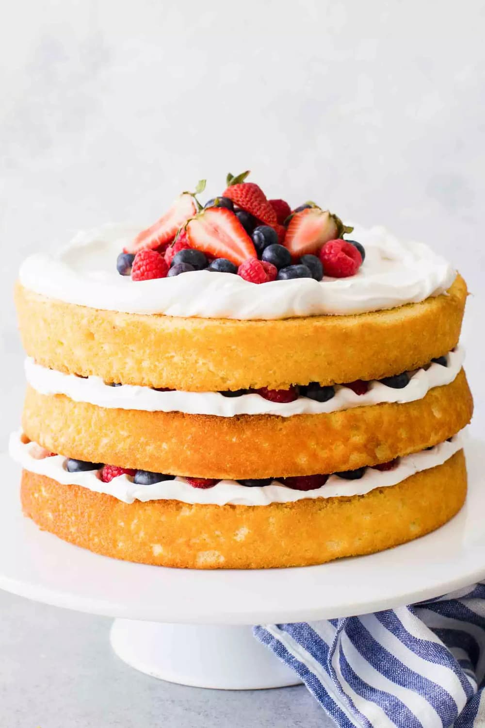 Red, White, and Blue Layer Cake