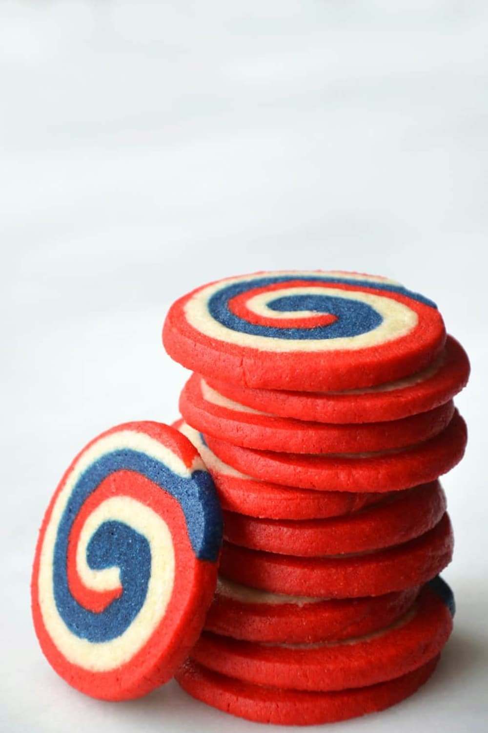 Red, White and Blue Pinwheel Icebox Cookies