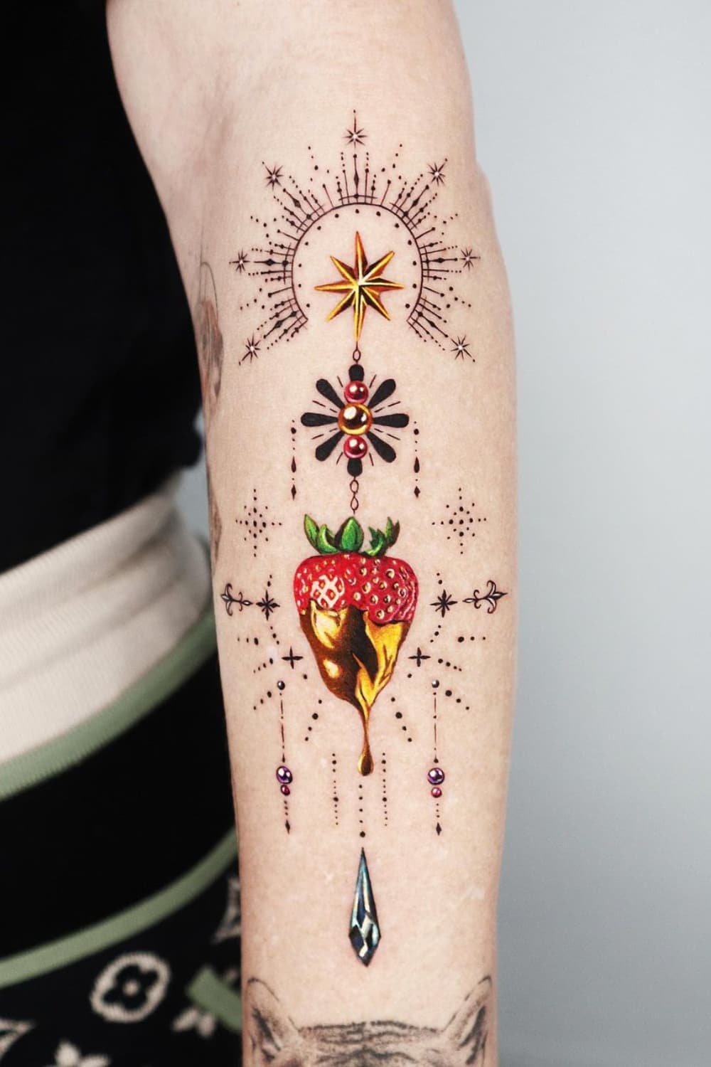 Strawberry Tattoo on Arm