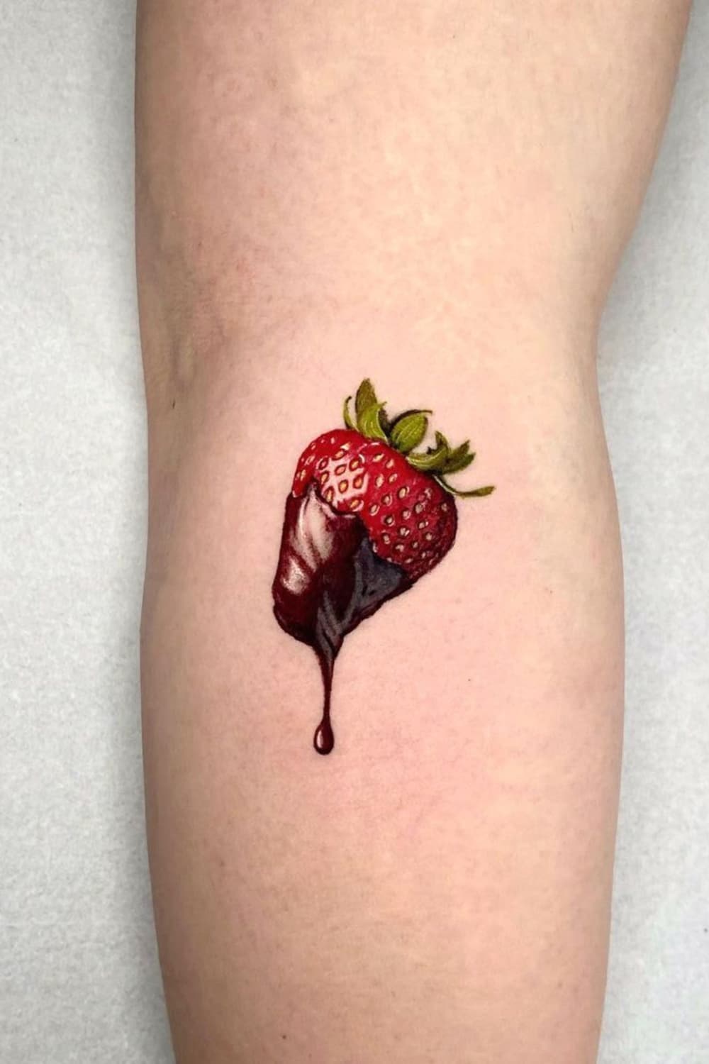 Strawberry Tattoos with Chocolate Sauce