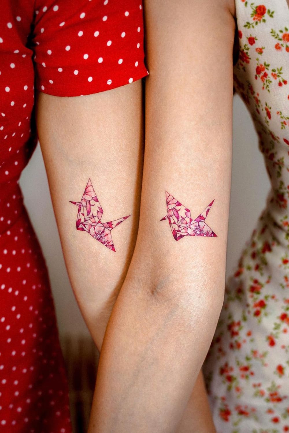 Paper Crane Friendship Tattoo