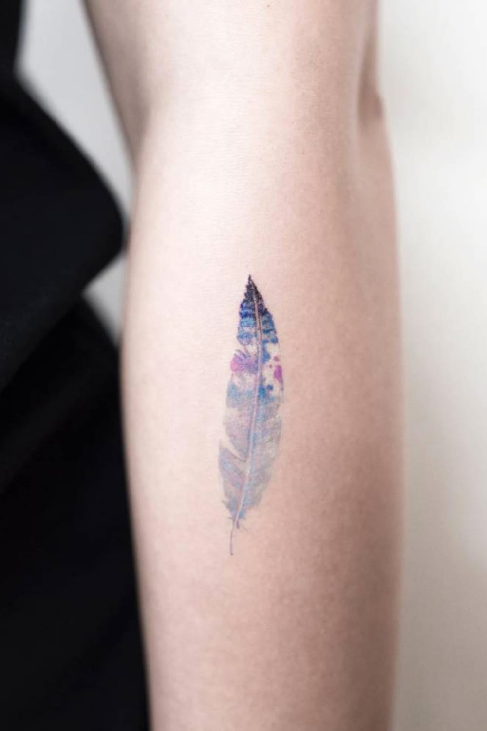 Blue Feather Tattoo