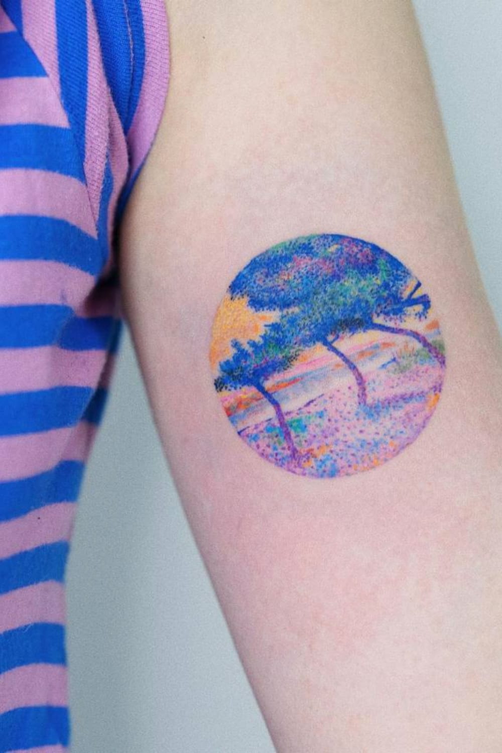 Colorful Tree Tattoo