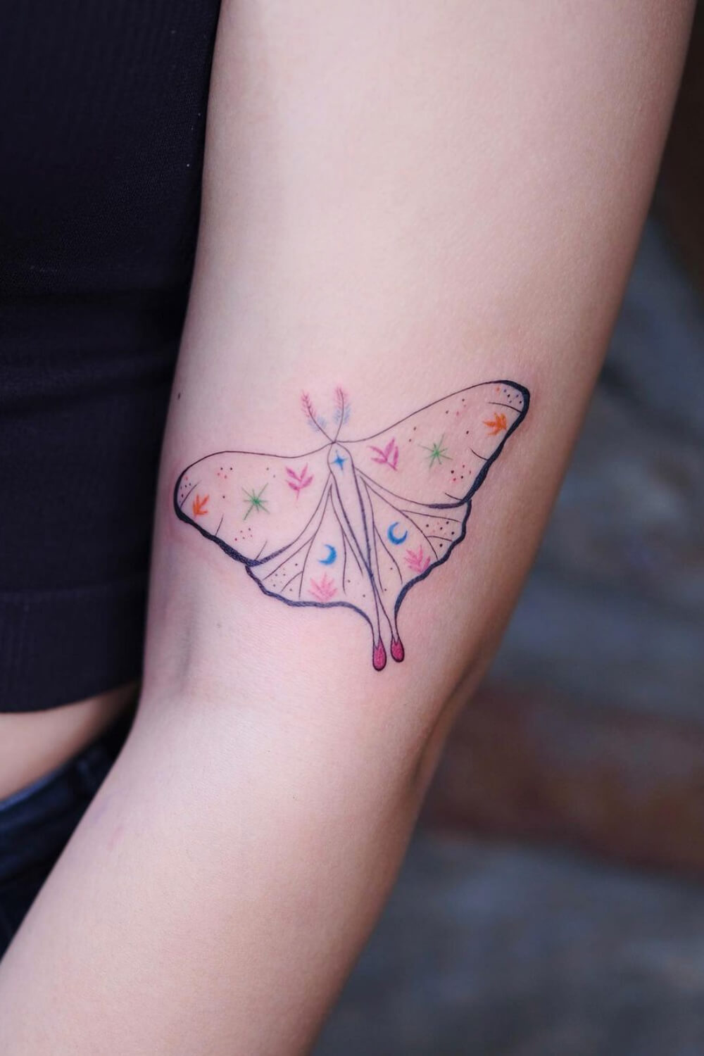 Cute Moth Tattoo