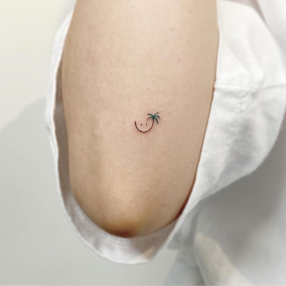 Smiley Tree Tattoo