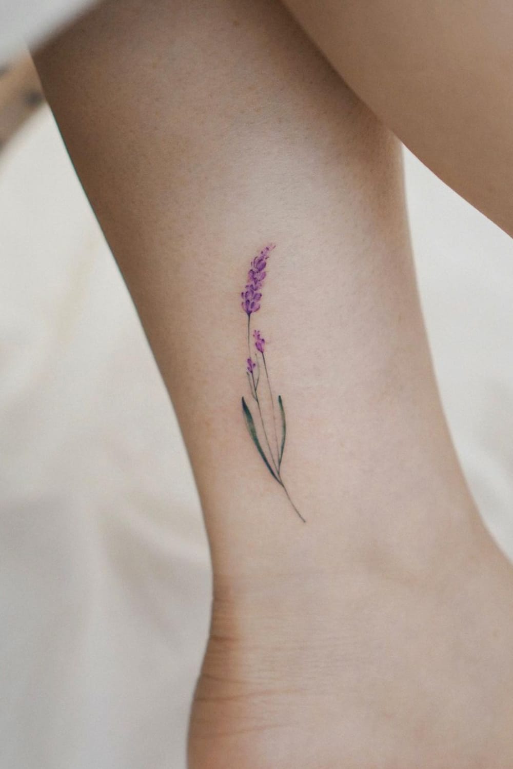 Lavender Watercolor Tattoo